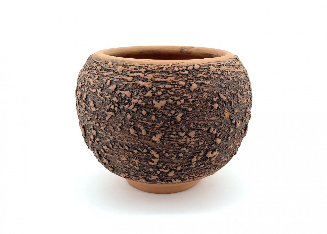 Oksitli Toprak Saksı 28X25-Küre Oksitli