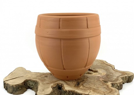 Naturel Toprak Saksı 20X21-Fıçı
