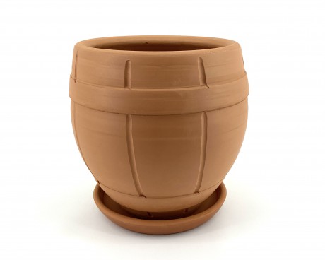 Naturel Toprak Saksı 20X21-Fıçı