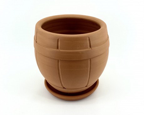 Naturel Toprak Saksı 20X21-Fıçı