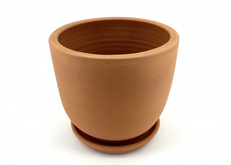 Naturel Toprak Saksı 23X21-Silindir