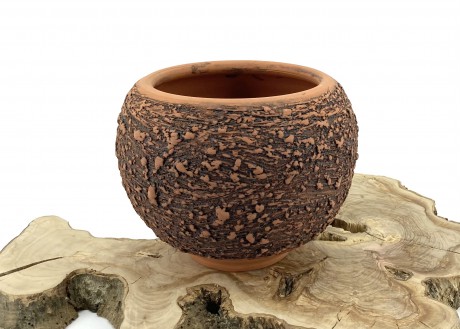 Oksitli Toprak Saksı 20X20-Küre Oksitli